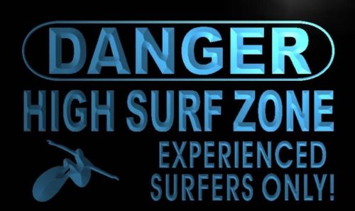 Danger High Surf Zone Neon Light Sign